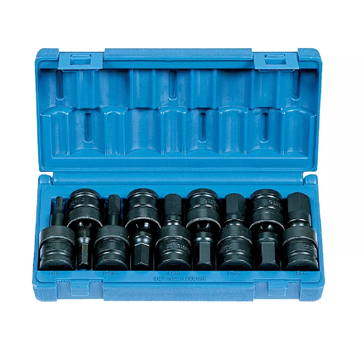 Grey Pneumatic 1499UMH 1/2″ Drive 9 Piece Metric Universal Hex Driver Set