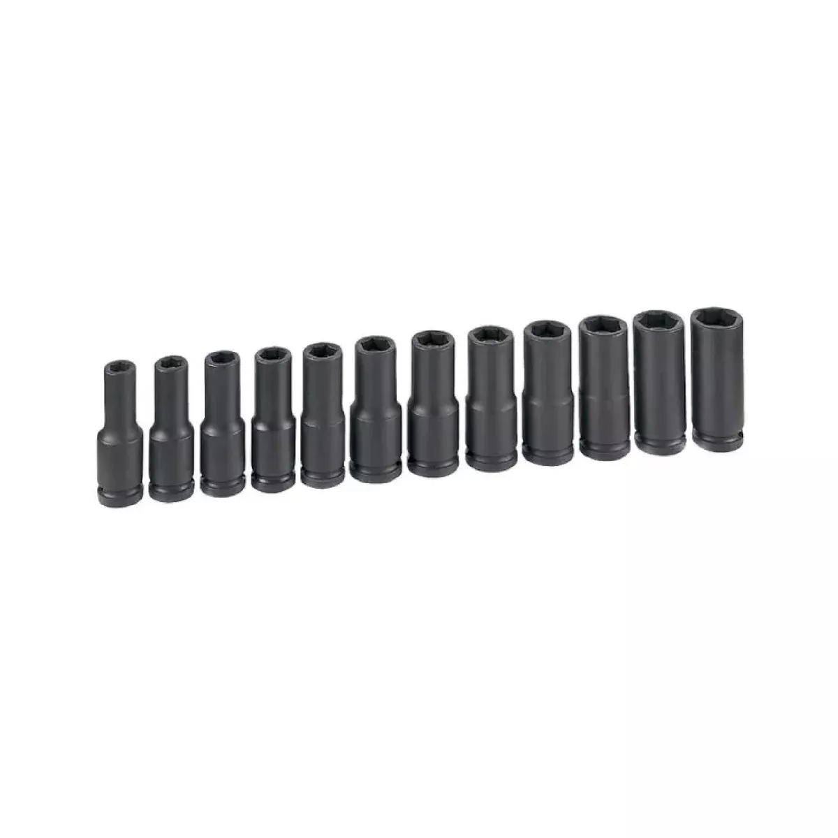 Grey Pneumatic 1512MDG 1/2" Drive 12 Piece Deep Metric Magnetic Impact Socket Set