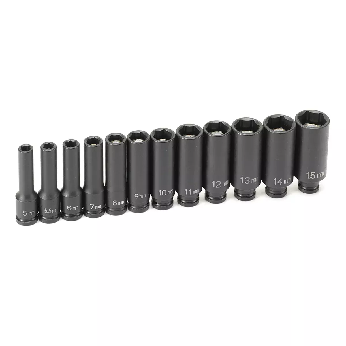 Grey Pneumatic 9712MDG 1/4″ Drive 12 Piece Deep Metric Magnetic Impact Set