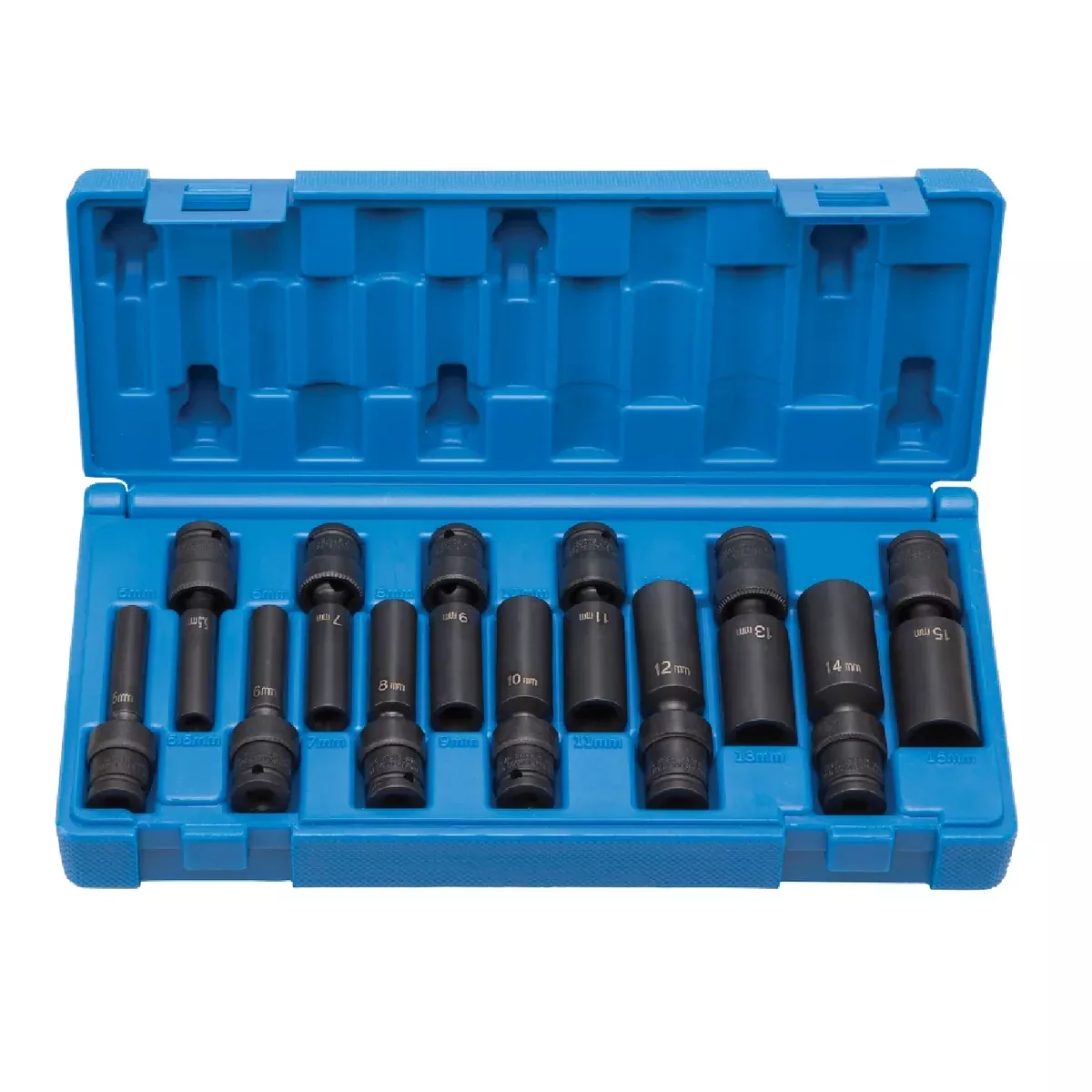 Grey Pneumatic 9712UMD 1/4″ Surface Drive 12-Piece Deep Universal Metric Socket Set