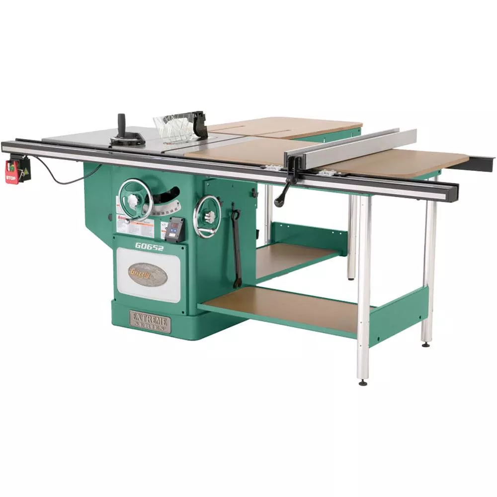 Grizzly G0652 – 10″ 5 HP 3-Ph Heavy-Duty Cabinet Table Saw