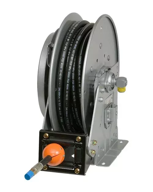 Hannay Reels N700 Series Medium Pressure Spring Rewind Reels – Includes SAE 100 R1 2325 psi hose – 1/2″ x 50′