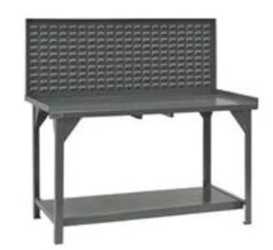 Heavy Duty Specialty Workbench with Lips Up and Louvered Panel