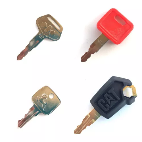 Heavy Equipment Key Set - 4 Keys CAT John Deere & Komatsu