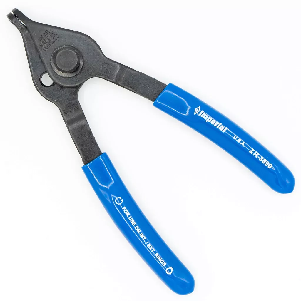 Imperial IR-3890 Retaining Ring Pliers Convertible .038″ Tip Diameter Bent 90 Degrees for External and Internal Retaining Rings (Milbar 1290R)