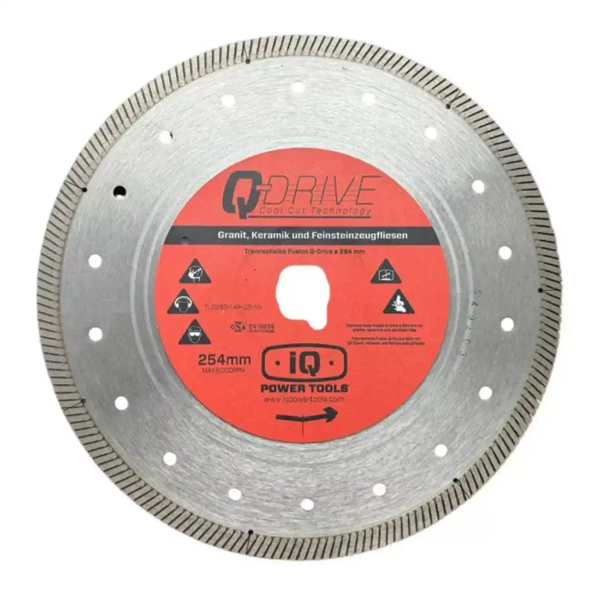iQ Power Tools 10″ Q-Drive Plus Dry Diamond Blade – Finishing Touch