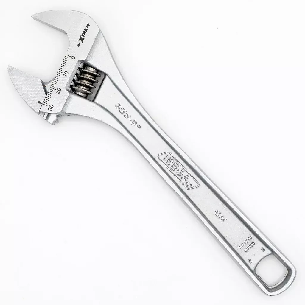Irega 92W-8 Xtra Wide Opening Adjustable Wrench 8″ (Spanner Wrench)