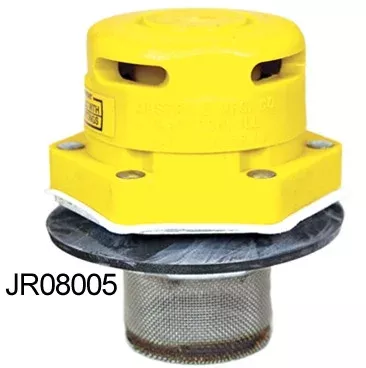 Justrite Vertical Brass & Poly Drum Vents – Poly Vent for Petroleum Fluids – Automatic – 2 in.