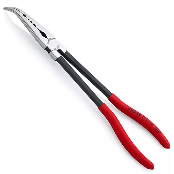 Knipex 28 81 280 11″ Long Reach Bent Needle Nose Pliers with Transverse Profiles