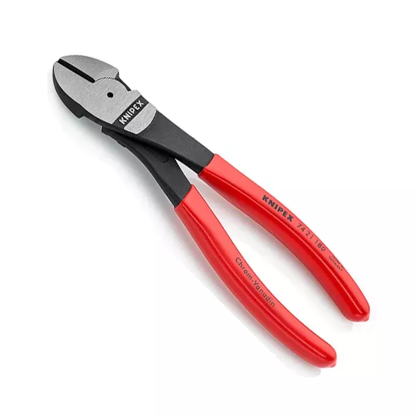 Knipex 74 21 180 7″ High Leverage Angled Head Diagonal Cutters