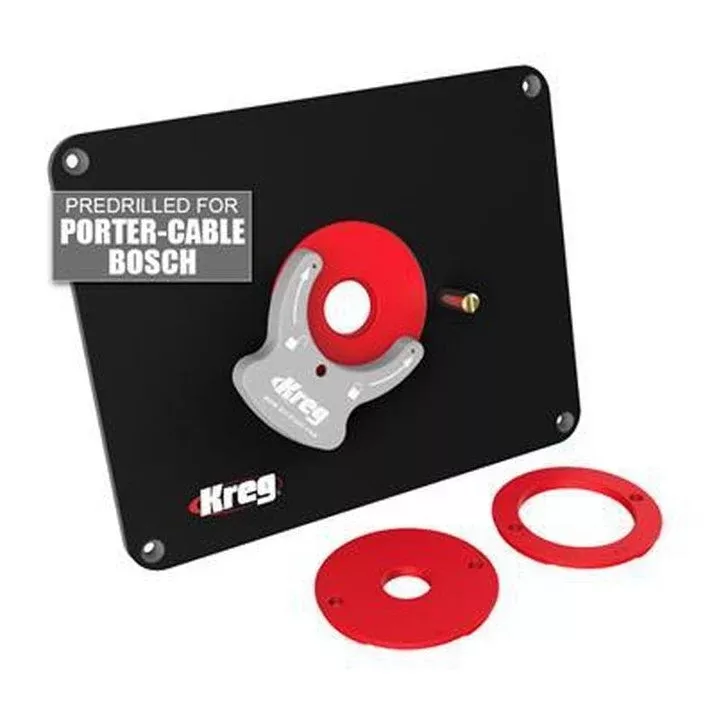 Kreg PRS4036 Precision Router Table Insert Plate - Predrilled for Porter-Cable & Bosch
