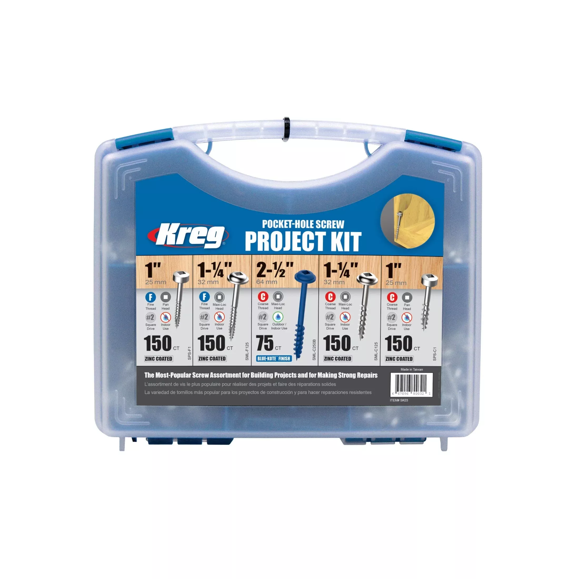Kreg SK03 Pocket-Hole Screw Project Kit