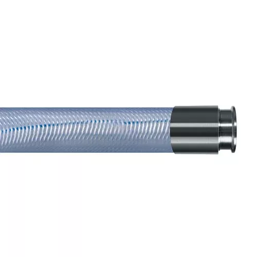 Kuriyama Clearbraid K3150 RF 1 1/2 in. Standard Wall PVC Hose w/ Tri- Clamp Ends