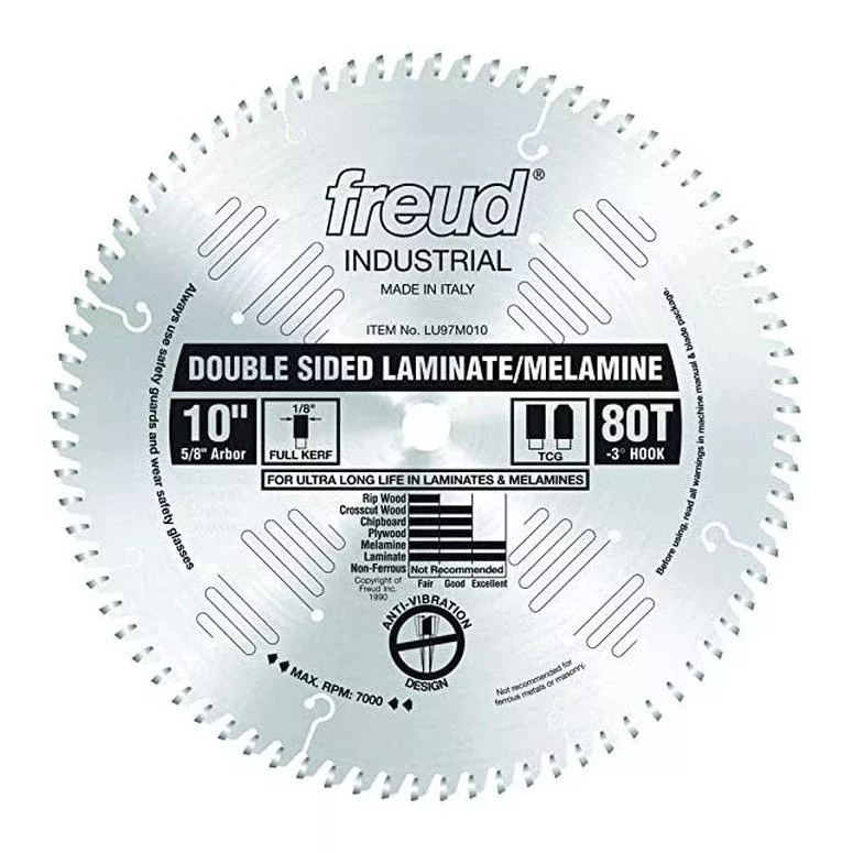 Melamine Blade 10″ 80 Tooth Tcg