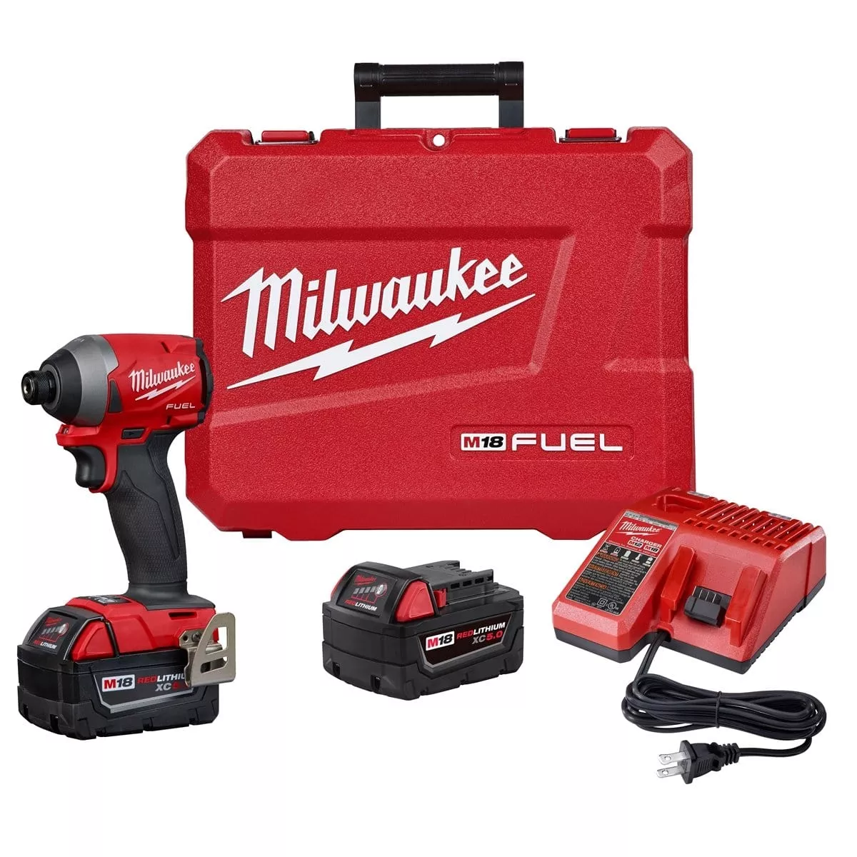 Milwaukee 2853-22 M18 Fuel 1/4" Hex Imp Driver (2) Batt Kit