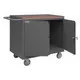 Mobile Bench Cabinet with Hard Board Top and 2 Doors