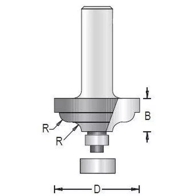 Ogee Bit With Ball Bearing Guide