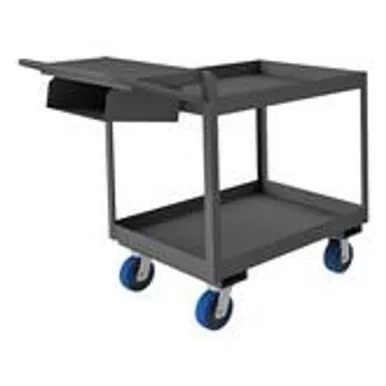 Order Picking Cart with 2 Shelves and Storage Pocket