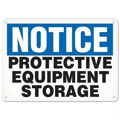 OSHA Safety Sign | Notice Protective Equipment Storage | Incom Signs