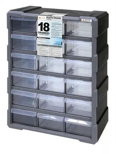 PDC-18BK Plastic Drawer Cabinets with 18 Drawers