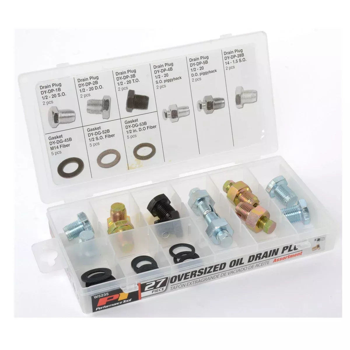 Performance Tool W5235 27-Piece Oil Drain Plug Assortment