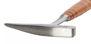 Picard 500 gm Geologist’s Hammer with point, solid steel, stacked leather handle