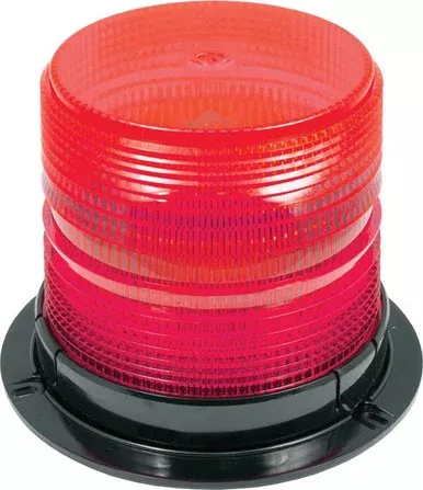 Red Medium Profile Fleet LED Beacon Permanent Mount – Lens: Red