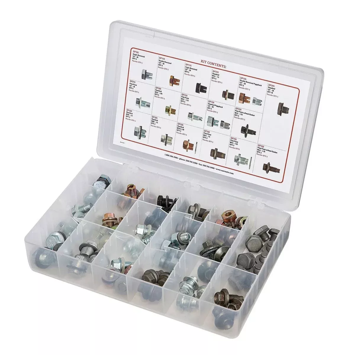 S.U.R.&R. DP454 Oil Drain Plug Assortment – 76 Pieces