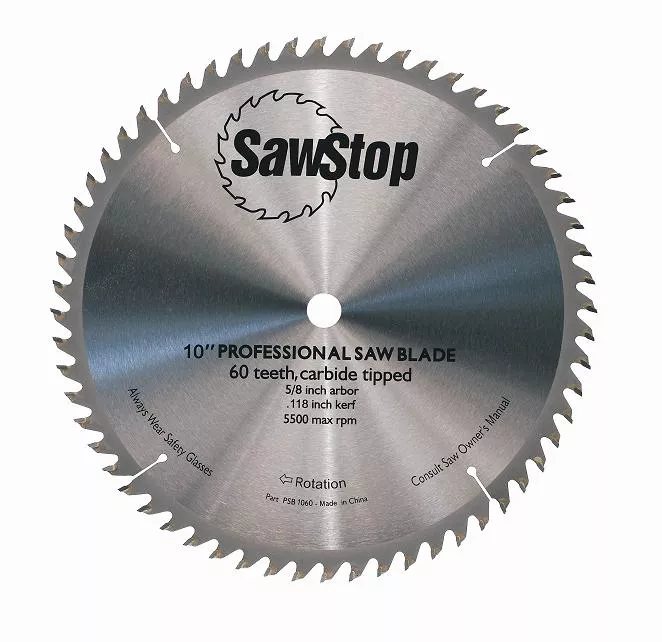 SawStop 60 Tooth Combination Table Saw Blade