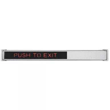 Schlage 692-36-313-RD-LHR Request to Exit SmartBar Black w/ Red “PUSH TO EXIT” in Dark Bronze Finish