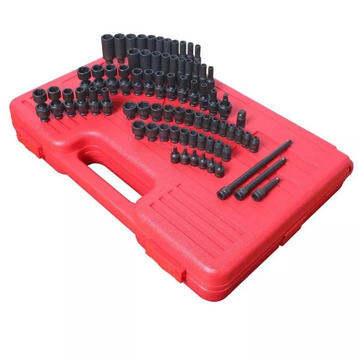 Sunex 1874 74-Piece 1/4″ Drive Master SAE and Metric Socket Set