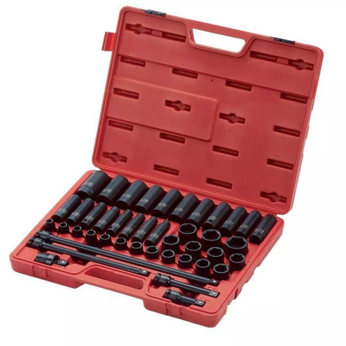 Sunex 2569 1/2″ Drive Metric Impact Socket Set – 43 Pieces