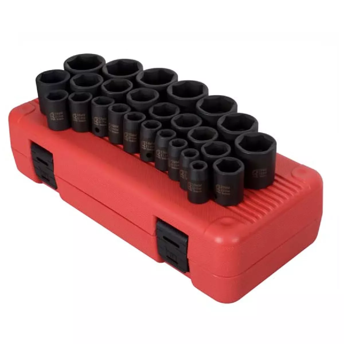Sunex 2645 26 Piece 1/2″ Drive Metric Shallow Impact Socket Set