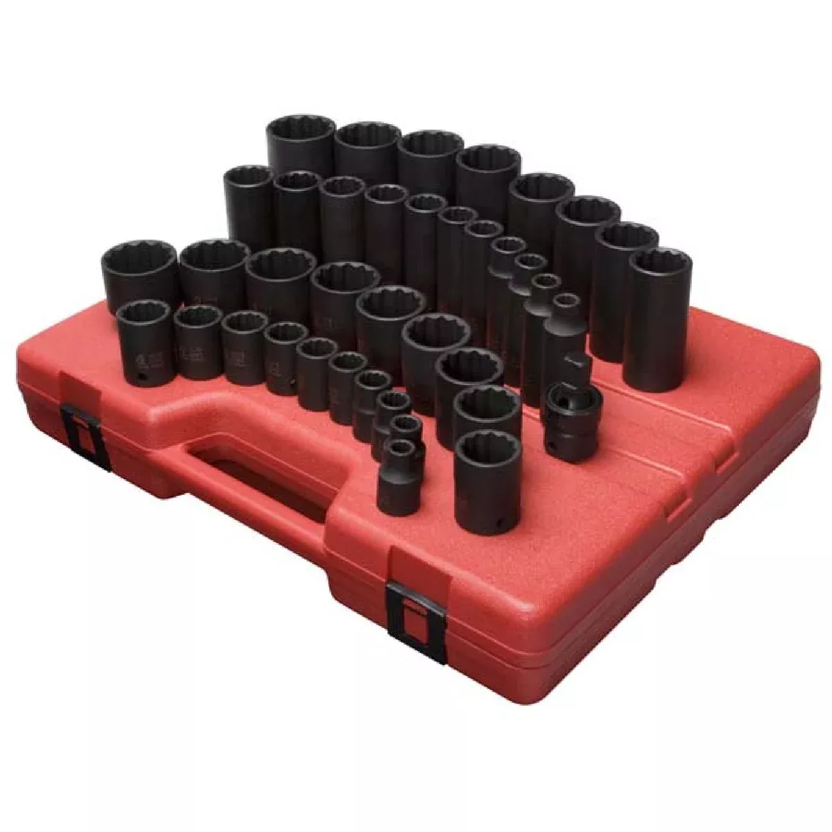 Sunex 2698 39-Piece 1/2" Drive SAE Master Impact Socket Set - 12 Point