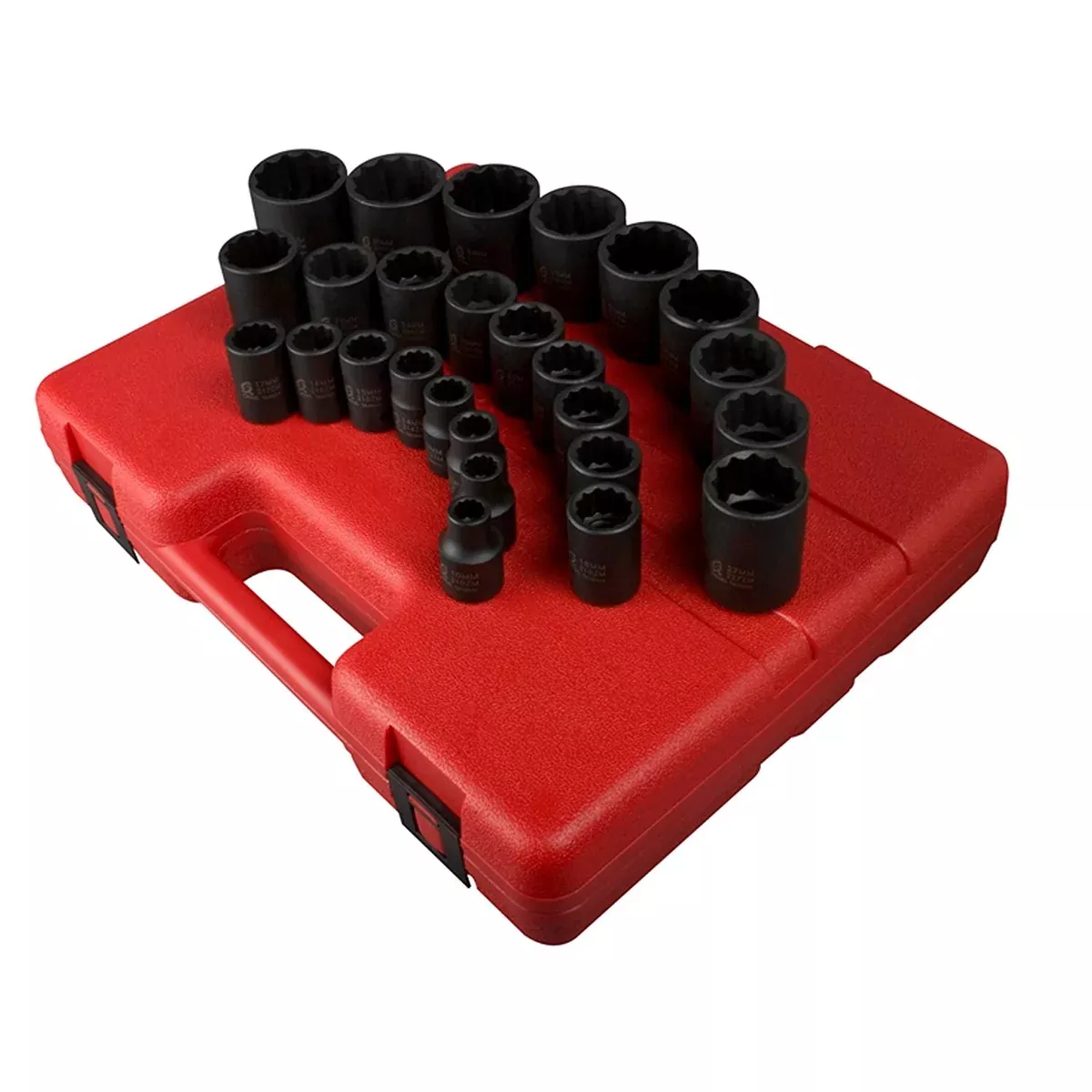 Sunex 2826 26-Piece 1/2″ Drive 12-Point Metric Socket Set