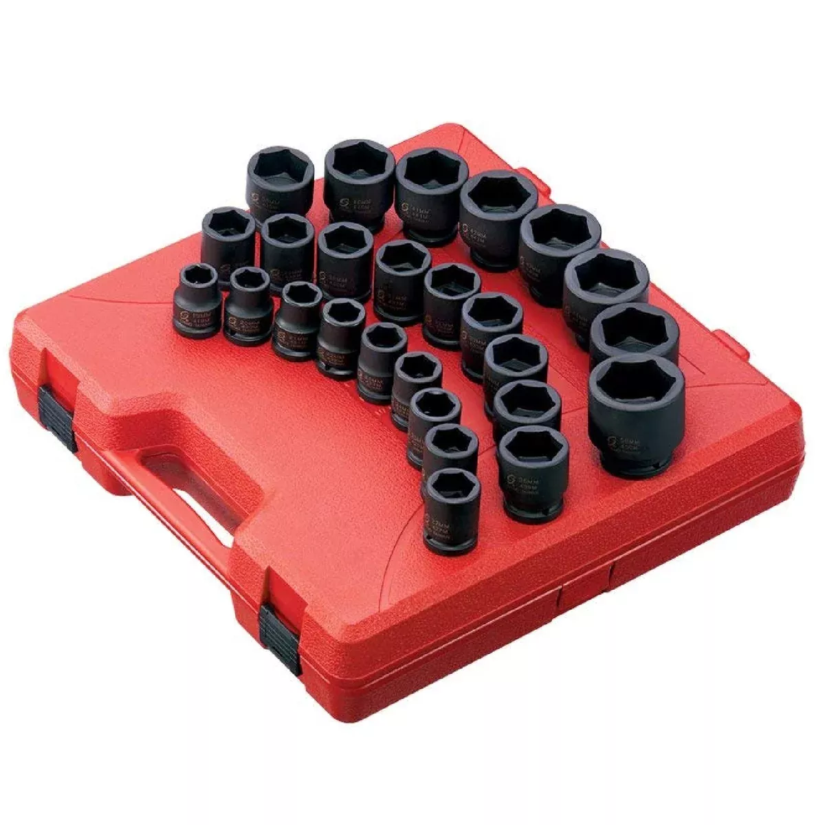 Sunex 4692 26-Piece 3/4″ Drive Metric Impact Socket Set