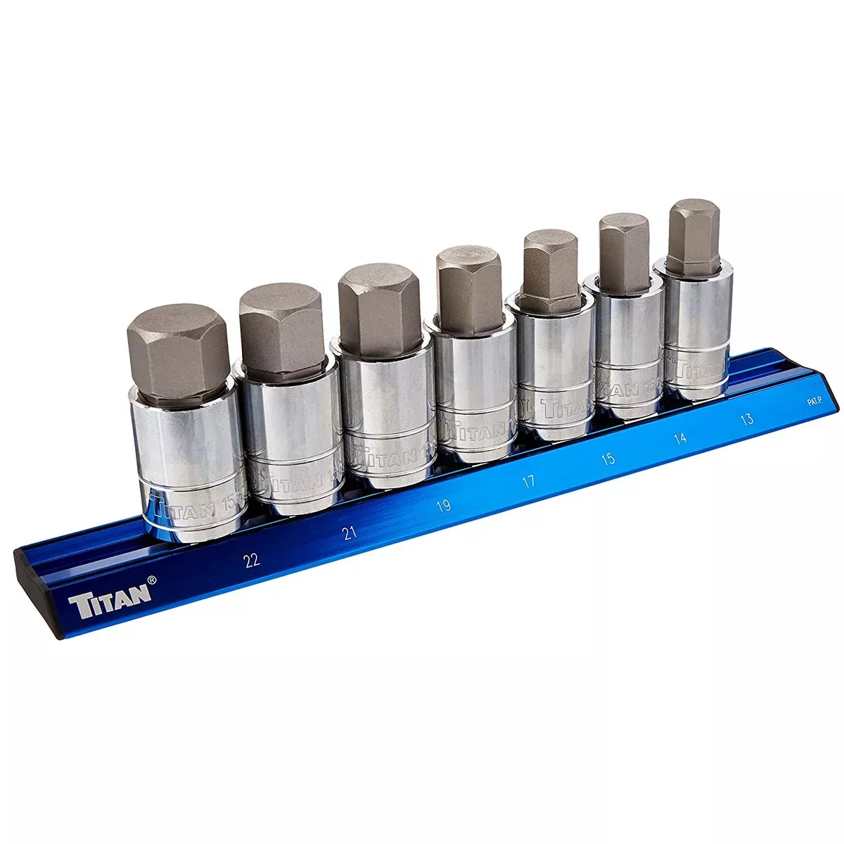 Titan 16131 7 Piece Metric Large Hex Bit Socket Set