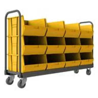 Tub Rack with 12 Bins and Push Handle