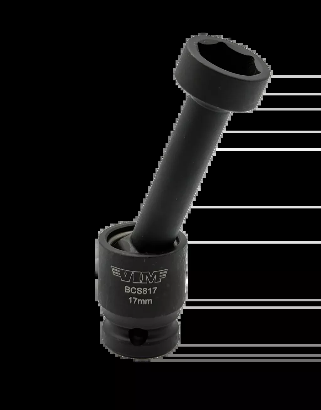 Vim Tools BCS817 17MM UJ BRAKE CALIPER SOCKET – 1/2” DRIVE