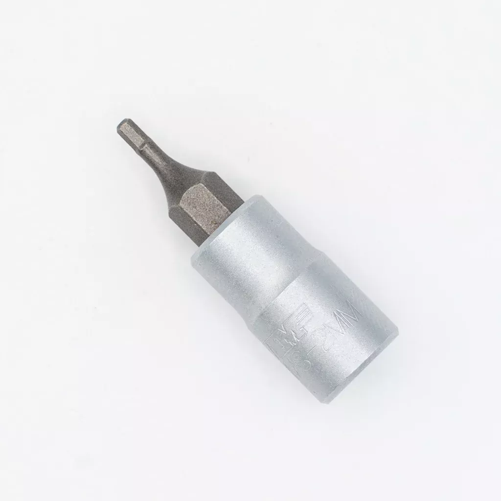 Vim Tools HMS-2MM Hex 2MM Bit with Satin Chrome 1/4″ Square Drive Socket