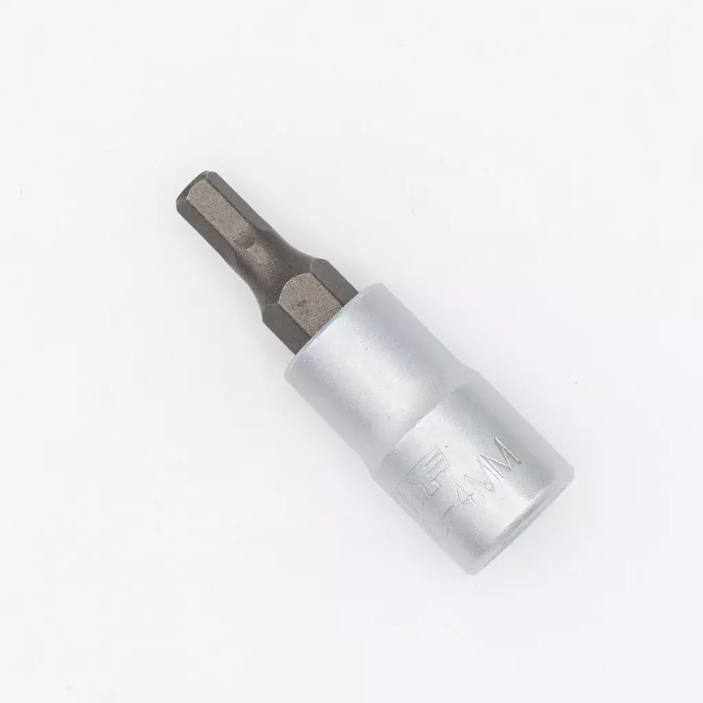Vim Tools HMS-4MM Hex 4MM Bit with Satin Chrome 1/4″ Square Drive Socket