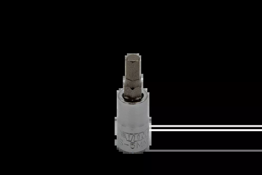 Vim Tools HMS-5MM Hex 5MM Bit with Satin Chrome 1/4″ Square Drive Socket
