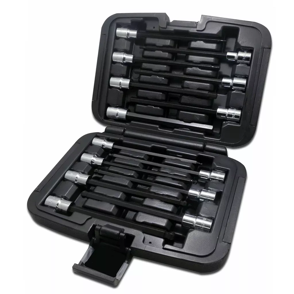 Vim Tools HXLM100 Metric Long 6″ Hex Driver Set , 3/8″ Square Drive