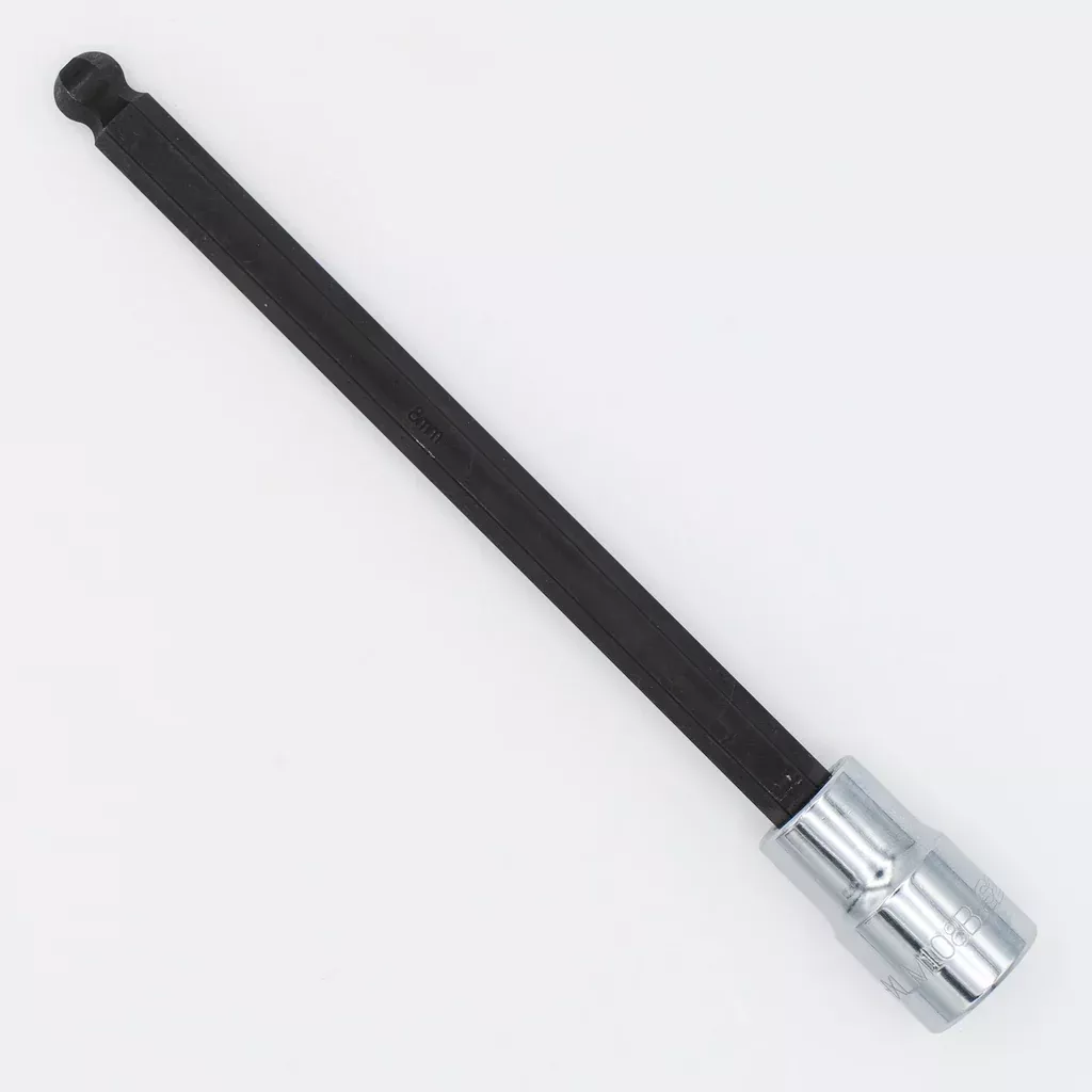 Vim Tools HXLM108B Hex 8MM Ball-End 6″ Socket Bit, 3/8″ Square Drive