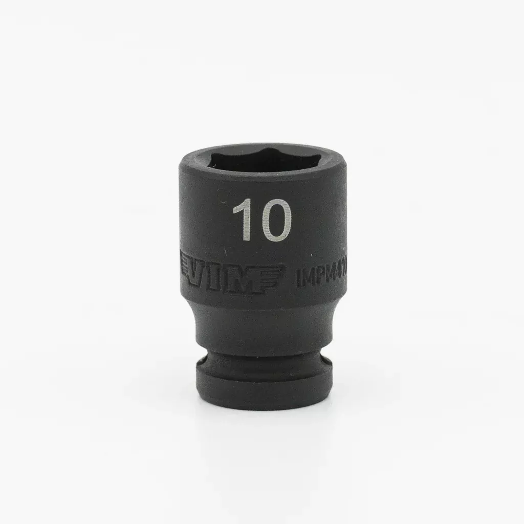 Vim Tools IMPM410 Metric 10mm 6-Point CR-MO Impact Socket, 1/4″ Square Drive
