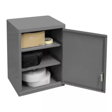 Wall Mountable Storage Cabinet with 2 Adjustable Shelves