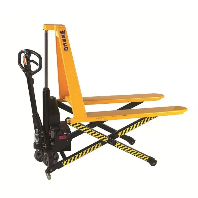 Wesco Manual‑Powered Pallet Jack – Backrest Guards & Wheel Chock (Model 272461‑1)