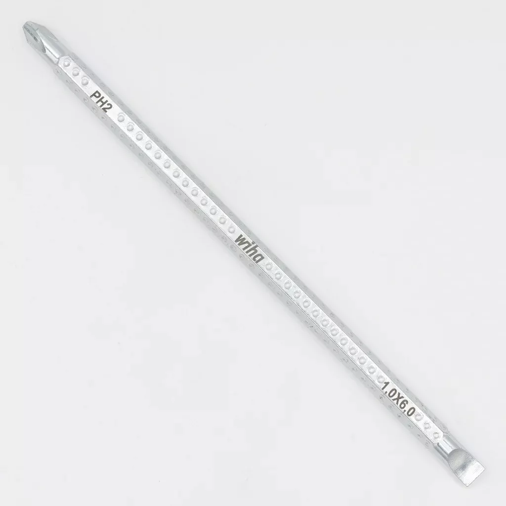 Wiha 28110 Phillips #2 + Slotted 6.0mm Screwdriver Blade Double-Ended Reversible Drive Loc Blades