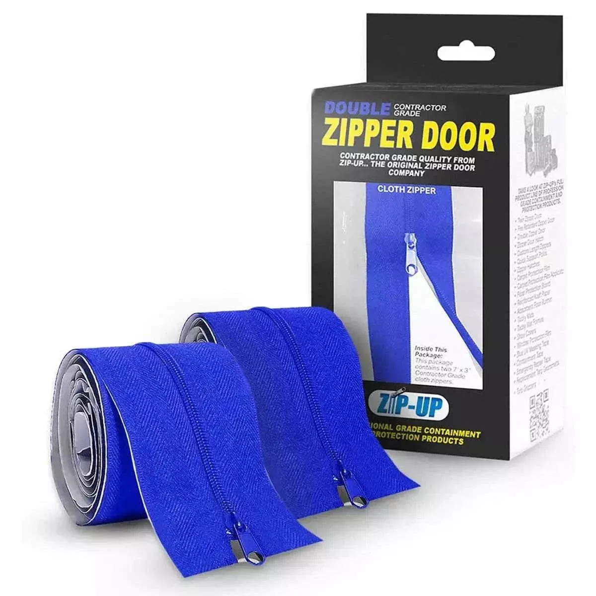 Zip-Up Cloth Peel & Stick Zippers – 2 PK