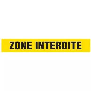 ZONE INTERDITE Dispenser Boxed Barricade Tape – Yellow | Incom Signs